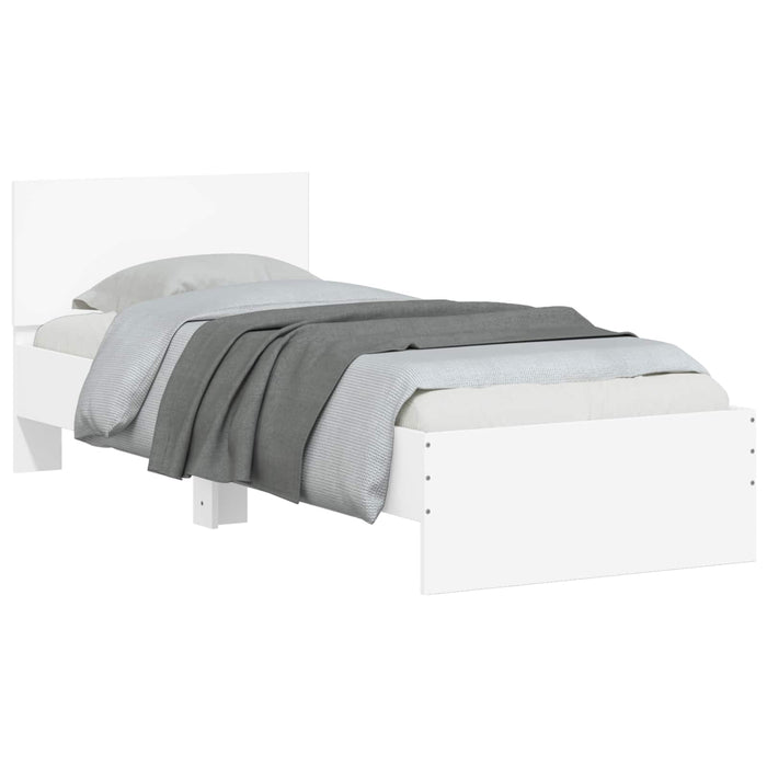 Cadru de Pat cu Tăblie Alb 80 x 200 cm Lemn prelucrat WALTI