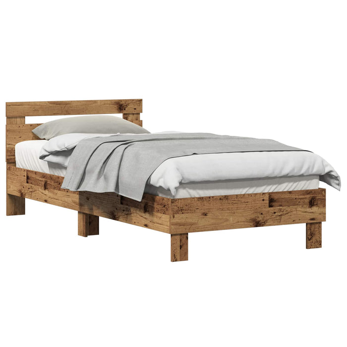Cadru de Pat cu Tăblie Lemn vechi 80 x 200 cm Lemn prelucrat - WALTI WALTI