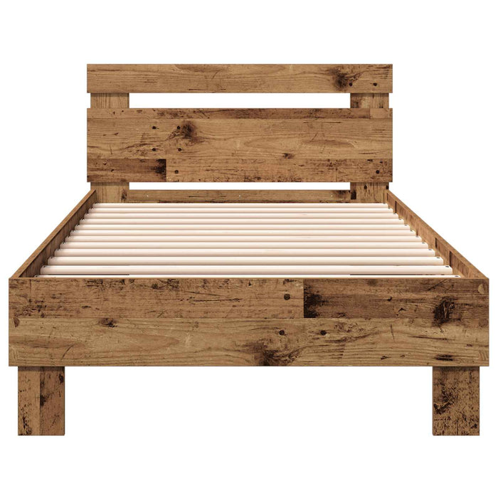 Cadru de Pat cu Tăblie Lemn vechi 80 x 200 cm Lemn prelucrat - WALTI WALTI