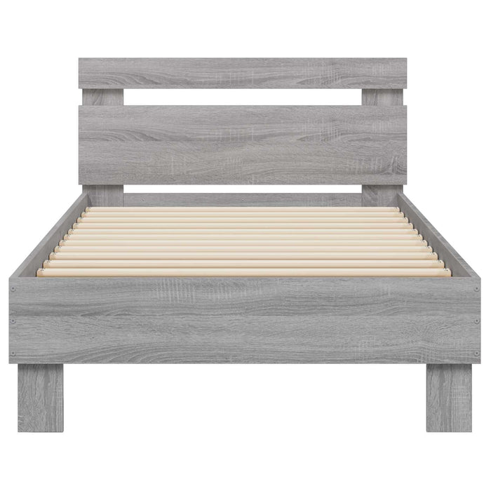 Cadru de Pat cu Tăblie Sonoma gri 80 x 200 cm Lemn prelucrat - WALTI WALTI