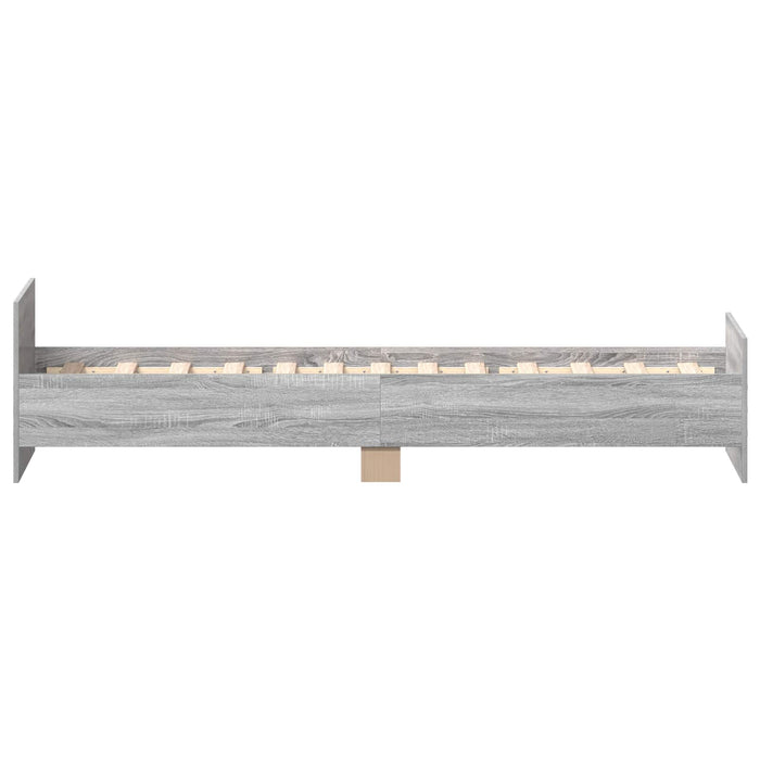 Cadru de Pat cu Tăblie Sonoma gri 80 x 200 cm Lemn prelucrat WALTI