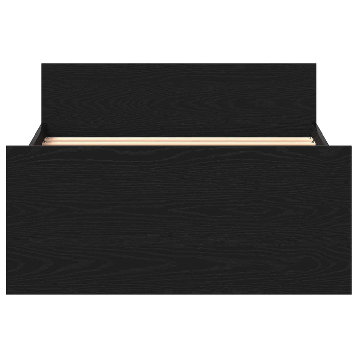 Cadru de Pat cu Tăblie Stejar Negru 80 x 200 cm Lemn prelucrat WALTI