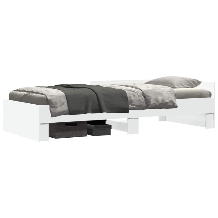 Cadru de Pat cu Tăblie Alb 80 x 200 cm Lemn prelucrat WALTI