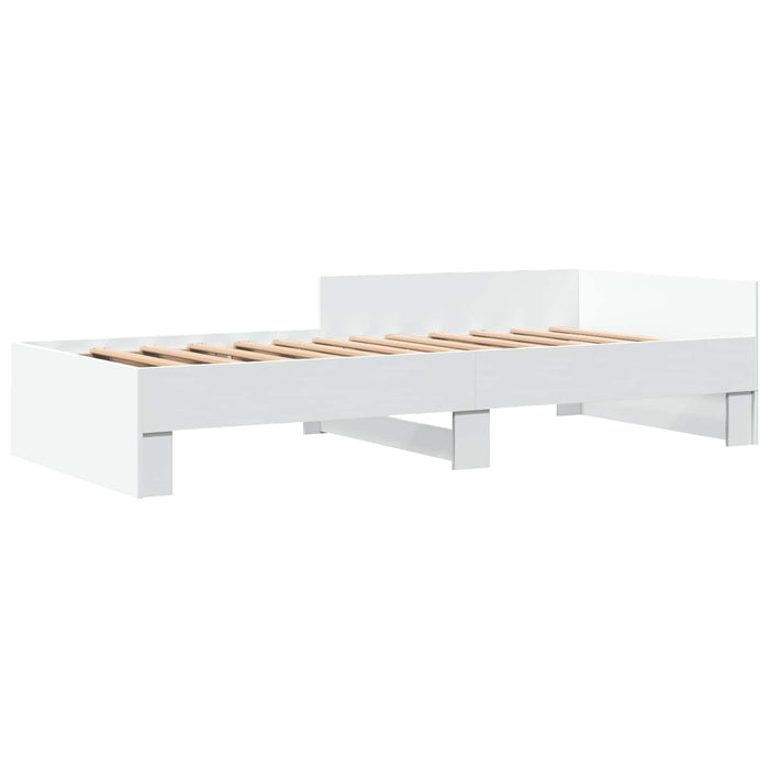 Cadru de Pat cu Tăblie Alb 80 x 200 cm Lemn prelucrat WALTI