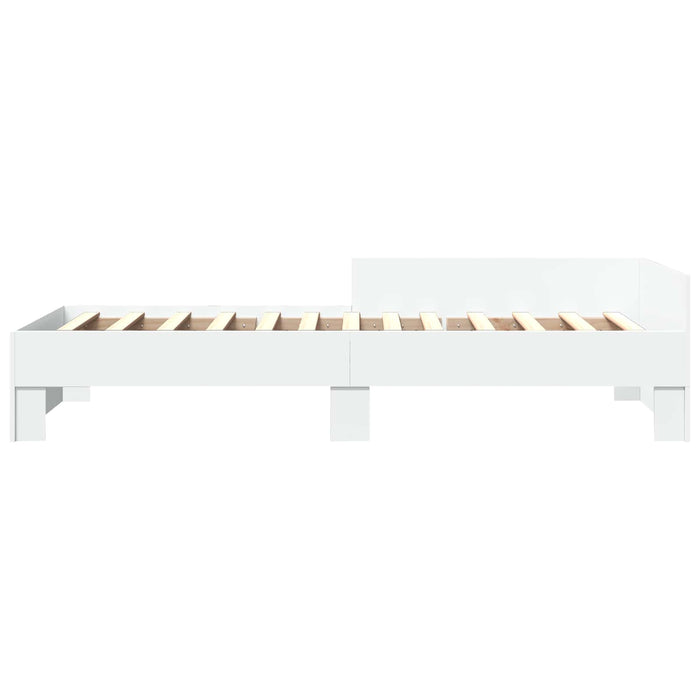 Cadru de Pat cu Tăblie Alb 80 x 200 cm Lemn prelucrat WALTI