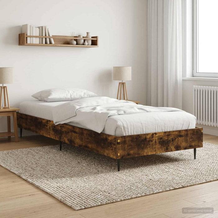 Cadru de pat Stejar fumuriu 80 x 200 cm Lemn prelucrat WALTI