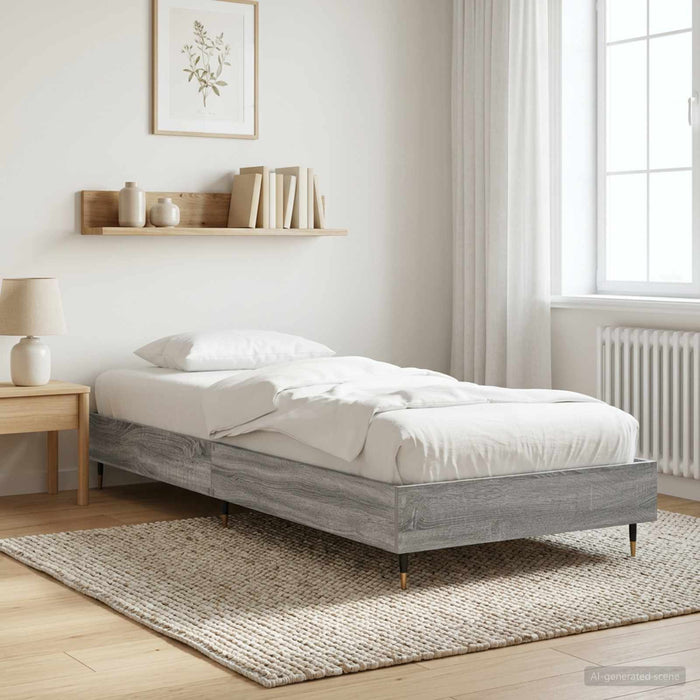 Cadru de pat Sonoma gri 80 x 200 cm Lemn prelucrat WALTI