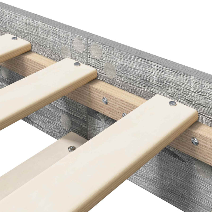 Cadru de pat Sonoma gri 80 x 200 cm Lemn prelucrat WALTI