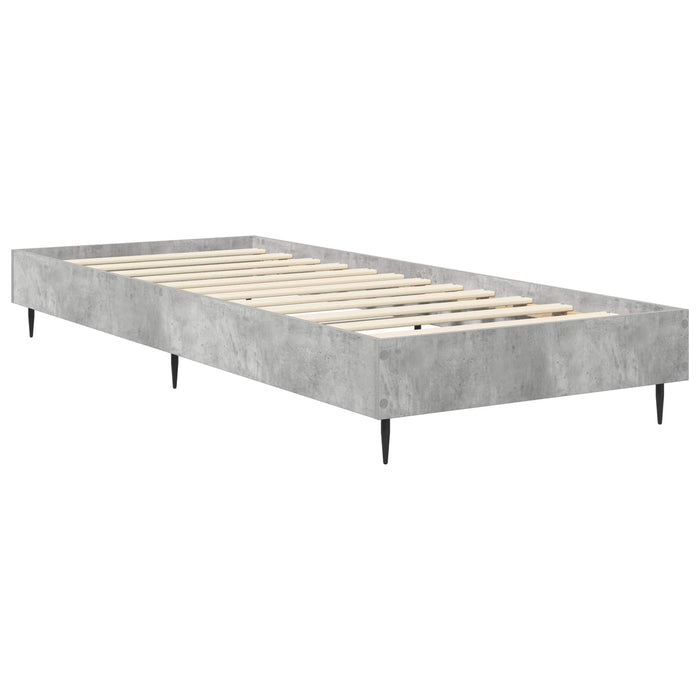 Cadru de pat Gri Beton 80 x 200 cm Lemn prelucrat WALTI