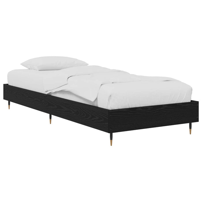 Cadru de pat Stejar Negru 80 x 200 cm Lemn prelucrat WALTI