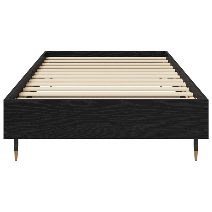 Cadru de pat Stejar Negru 80 x 200 cm Lemn prelucrat WALTI