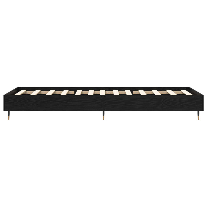 Cadru de pat Stejar Negru 80 x 200 cm Lemn prelucrat WALTI
