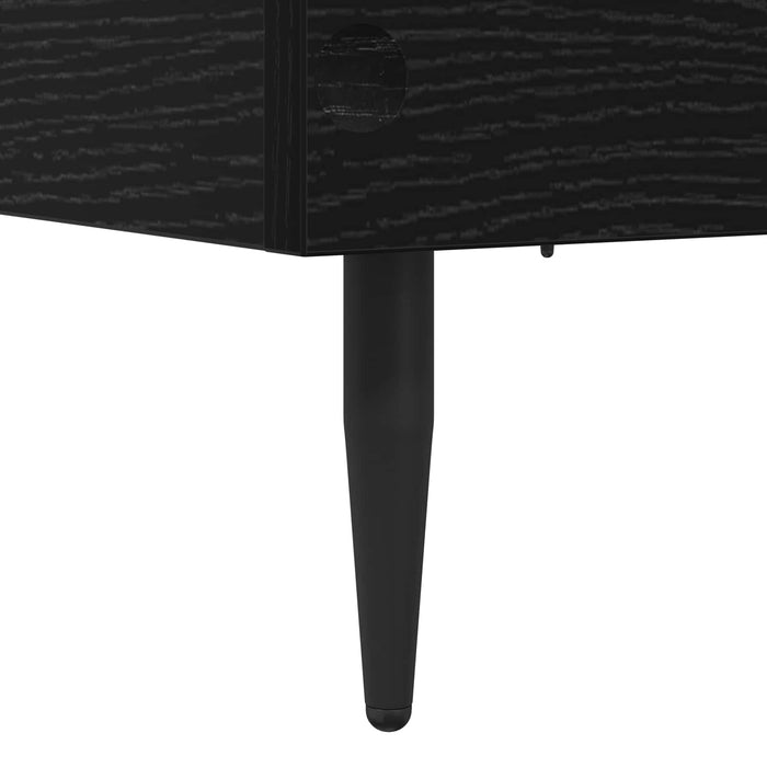 Cadru de pat Stejar Negru 80 x 200 cm Lemn prelucrat WALTI