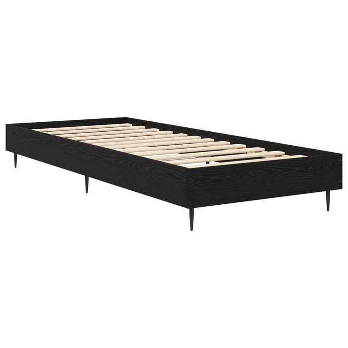Cadru de pat Stejar Negru 80 x 200 cm Lemn prelucrat WALTI