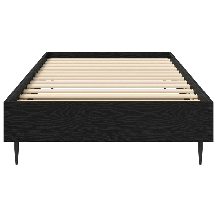 Cadru de pat Stejar Negru 80 x 200 cm Lemn prelucrat WALTI