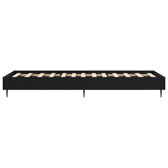 Cadru de pat Stejar Negru 80 x 200 cm Lemn prelucrat WALTI