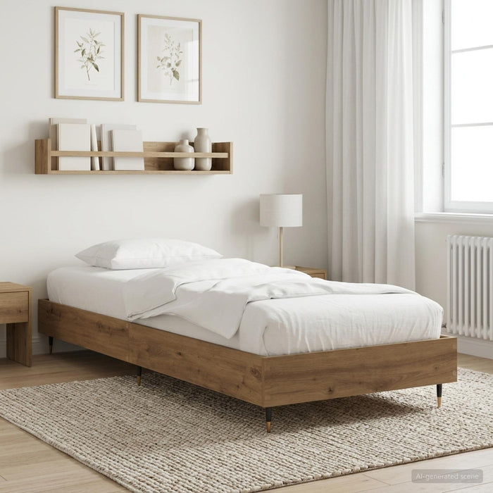 Cadru de pat Stejar artizanal 80 x 200 cm Lemn prelucrat WALTI
