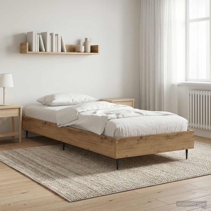 Cadru de pat Stejar artizanal 80 x 200 cm Lemn prelucrat WALTI
