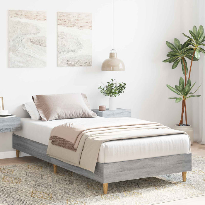 Cadru de pat Sonoma gri 80 x 200 cm Lemn prelucrat WALTI