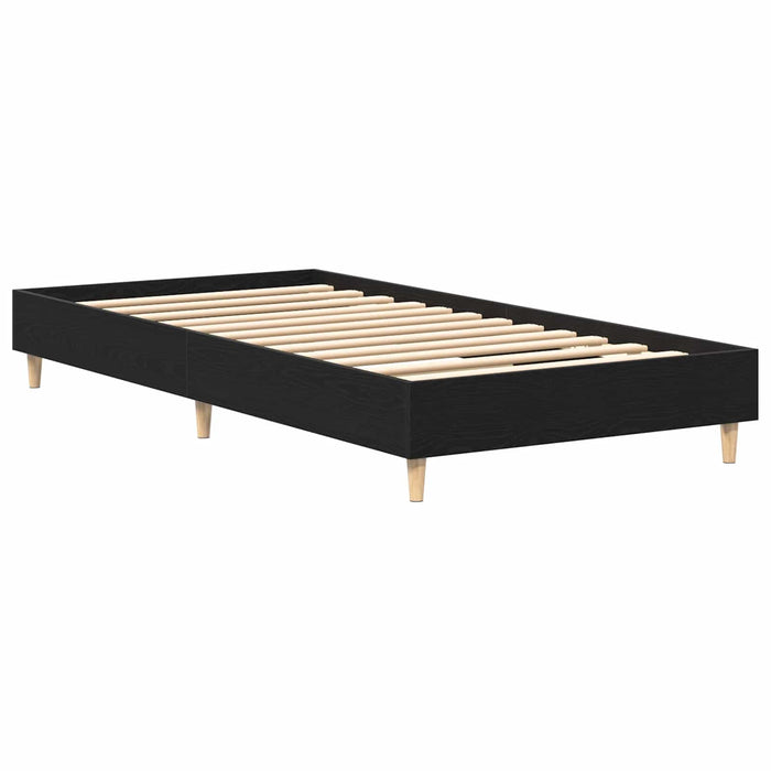 Cadru de pat Stejar Negru 80 x 200 cm Lemn prelucrat WALTI