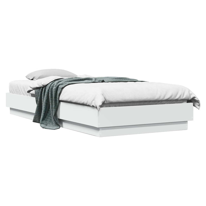 Cadru de pat la sol Alb 80 x 200 cm Lemn prelucrat WALTI