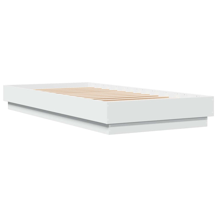 Cadru de pat la sol Alb 80 x 200 cm Lemn prelucrat WALTI
