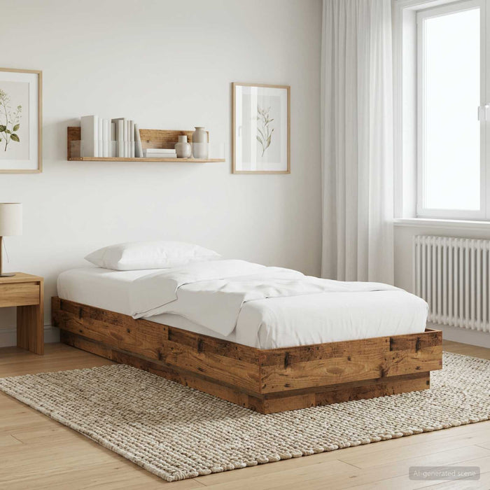 Cadru de pat la sol Lemn vechi 80 x 200 cm Lemn prelucrat WALTI