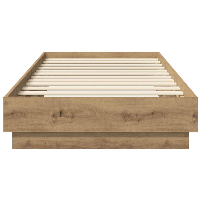 Cadru de pat la sol Stejar Artizanal 80 x 200 cm Lemn prelucrat WALTI