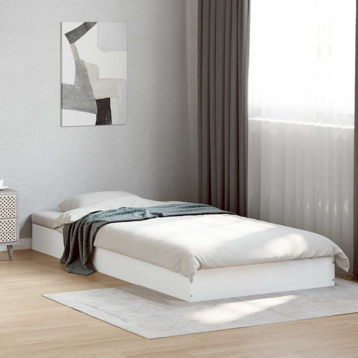 Cadru de pat la sol Alb 80 x 200 cm Lemn prelucrat WALTI