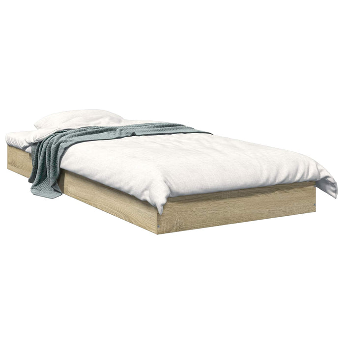 Cadru de pat la sol Stejar Sonoma 80 x 200 cm Lemn prelucrat WALTI