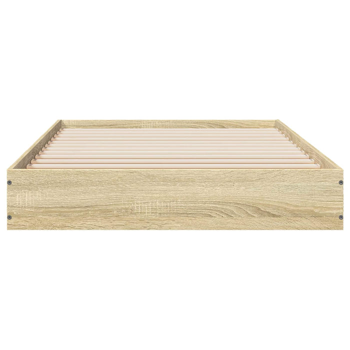 Cadru de pat la sol Stejar Sonoma 80 x 200 cm Lemn prelucrat WALTI