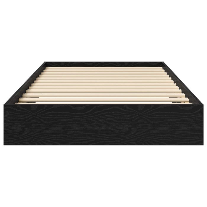 Cadru de pat la sol Stejar Negru 80 x 200 cm Lemn prelucrat WALTI