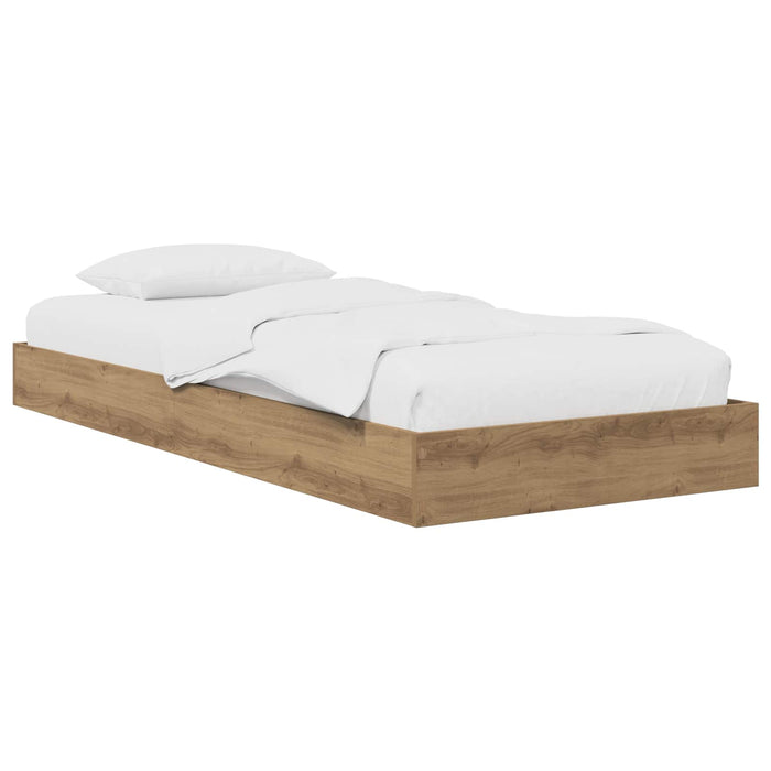 Cadru de pat la sol Stejar Artizanal 80 x 200 cm Lemn prelucrat WALTI