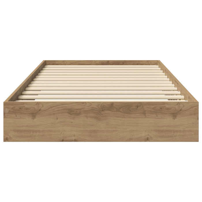 Cadru de pat la sol Stejar Artizanal 80 x 200 cm Lemn prelucrat WALTI