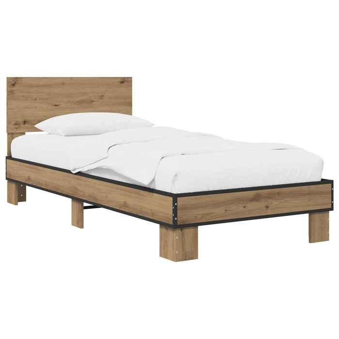 Cadru de Pat cu Tăblie Stejar Artizanal 80 x 200 cm WALTI