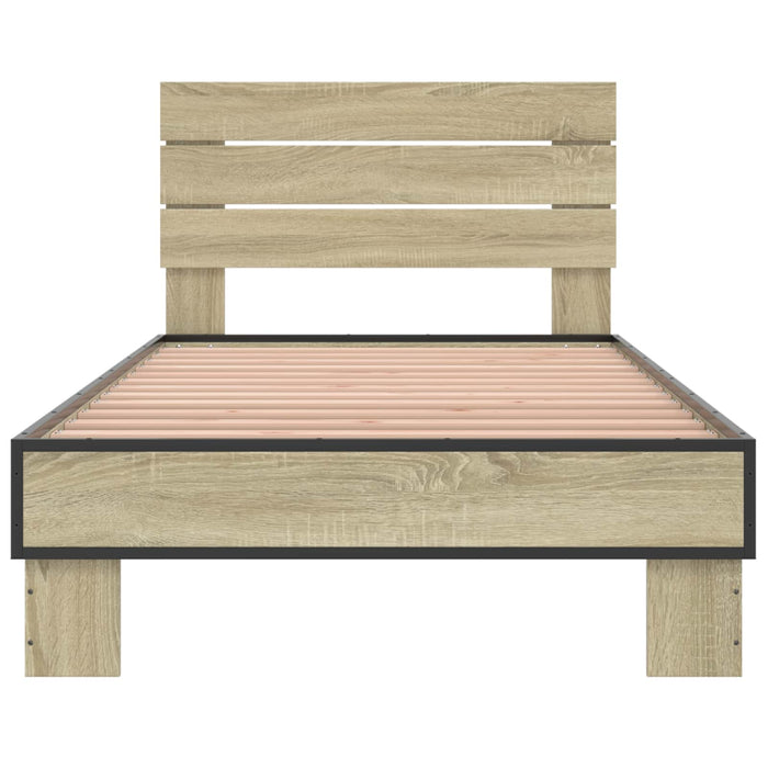 Cadru de Pat cu Tăblie Stejar Sonoma 80 x 200 cm Lemn prelucrat WALTI