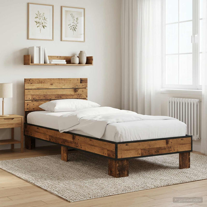 Cadru de Pat cu Tăblie Lemn vechi 80 x 200 cm Lemn prelucrat WALTI