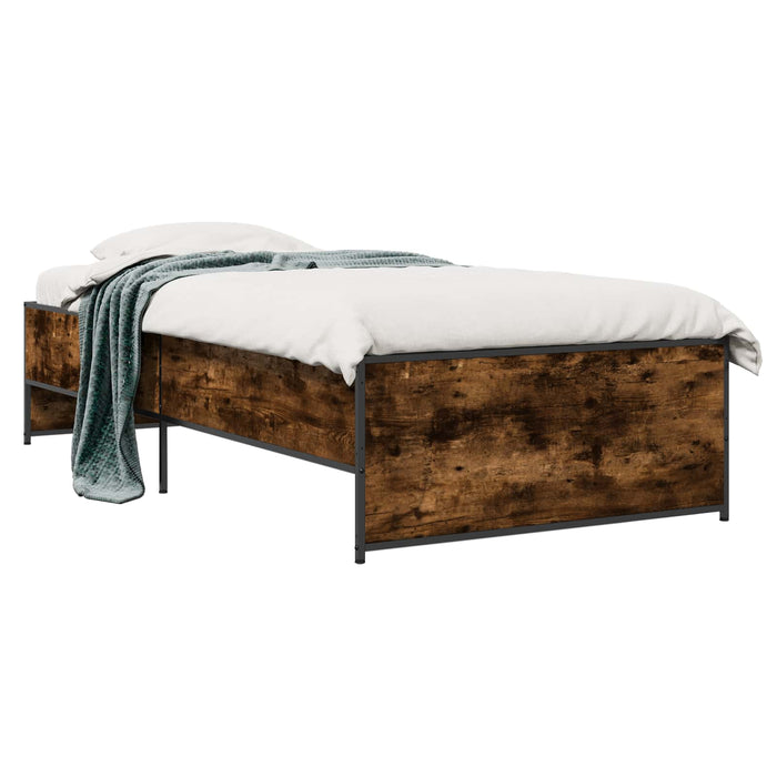Cadru de pat Stejar fumuriu 80 x 200 cm Lemn prelucrat WALTI