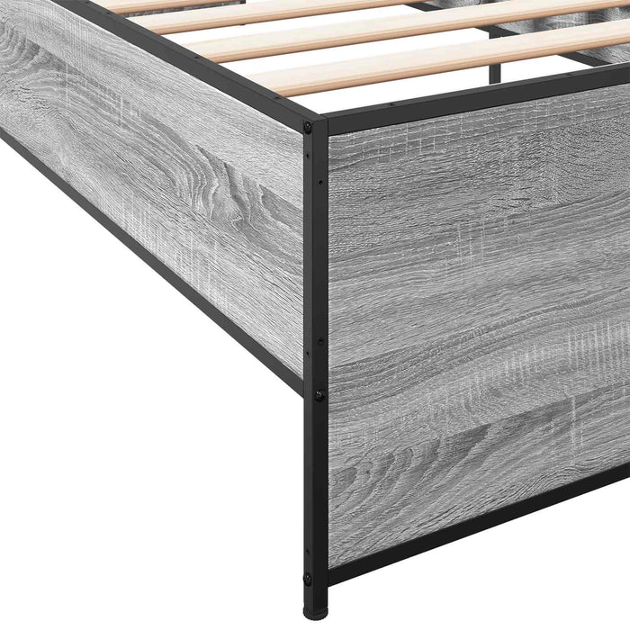 Cadru de pat Sonoma gri 80 x 200 cm Lemn prelucrat - WALTI WALTI