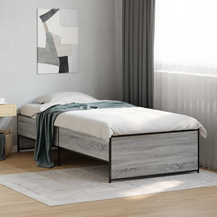 Cadru de pat Sonoma gri 80 x 200 cm Lemn prelucrat - WALTI WALTI