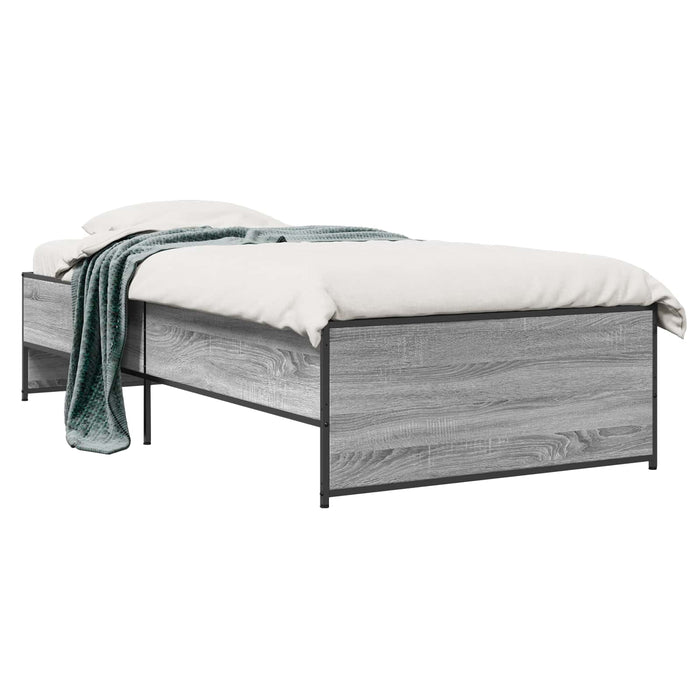 Cadru de pat Sonoma gri 80 x 200 cm Lemn prelucrat - WALTI WALTI