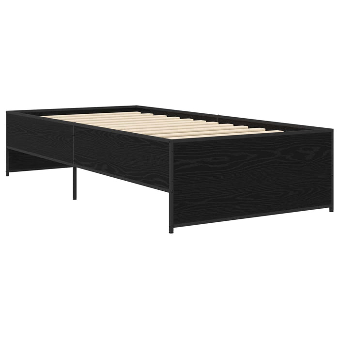 Cadru de pat Stejar Negru 80 x 200 cm Lemn prelucrat WALTI