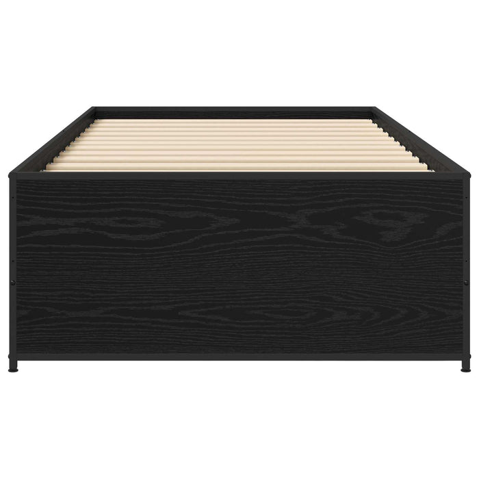 Cadru de pat Stejar Negru 80 x 200 cm Lemn prelucrat WALTI