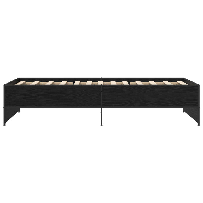 Cadru de pat Stejar Negru 80 x 200 cm Lemn prelucrat WALTI