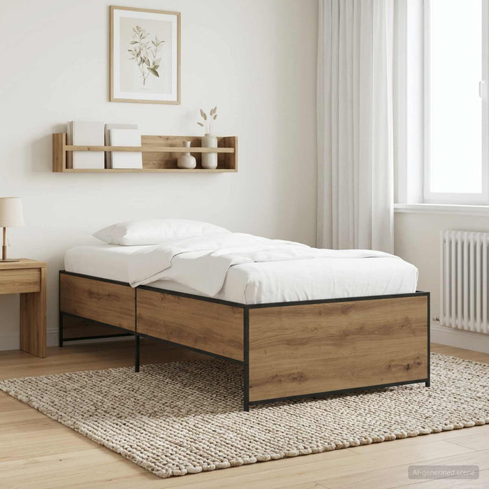 Cadru de pat Stejar Artizanal 80 x 200 cm Lemn prelucrat WALTI