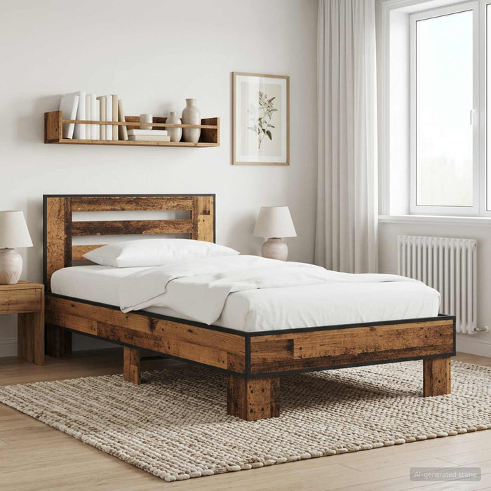 Cadru de Pat cu Tăblie Lemn vechi 80 x 200 cm Lemn prelucrat WALTI