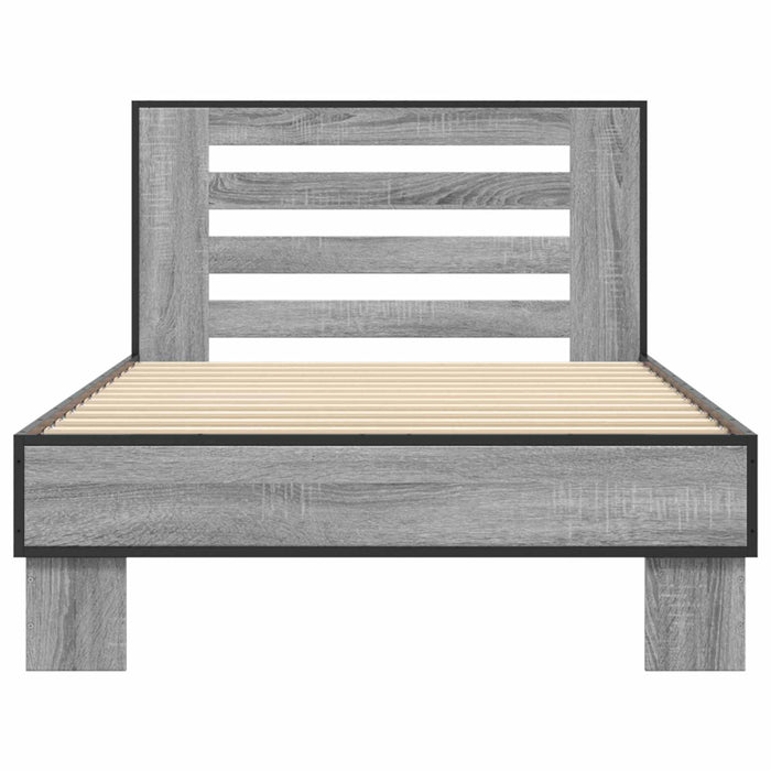 Cadru de Pat cu Tăblie Sonoma gri 80 x 200 cm Lemn prelucrat WALTI