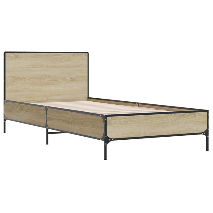 Cadru de Pat cu Tăblie Stejar Sonoma 80 x 200 cm Lemn prelucrat WALTI