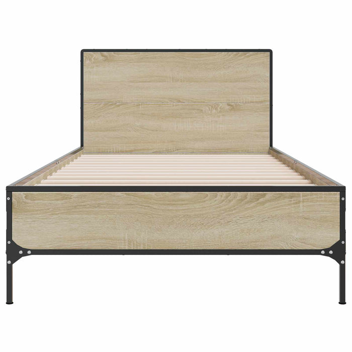 Cadru de Pat cu Tăblie Stejar Sonoma 80 x 200 cm Lemn prelucrat WALTI