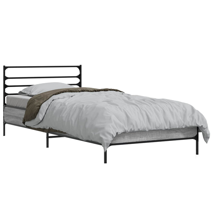 Cadru de pat Sonoma gri 80 x 200 cm Lemn prelucrat WALTI